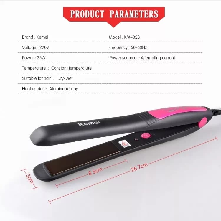 kemei Km-328 Professional Hair Straightener - Image 3