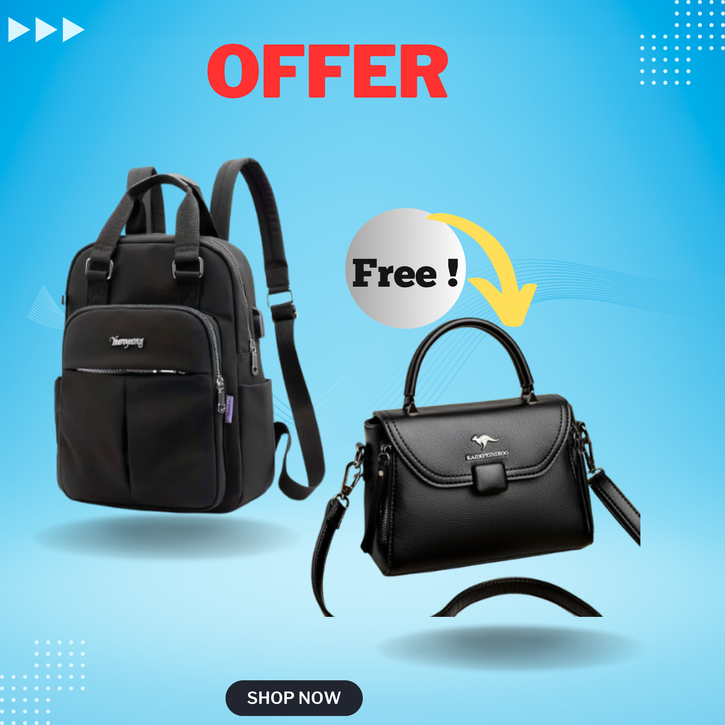 New leisure nylon ladies CHINA Bagpack (Black ) With Luxury Designer Fashion High Quality Leather Kangaroo Handbag