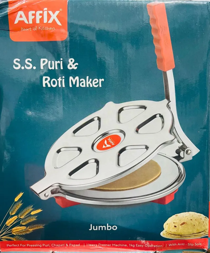 Affix Stainless Steel Kitchen Press Roti/Puri Maker Machine - Image 4