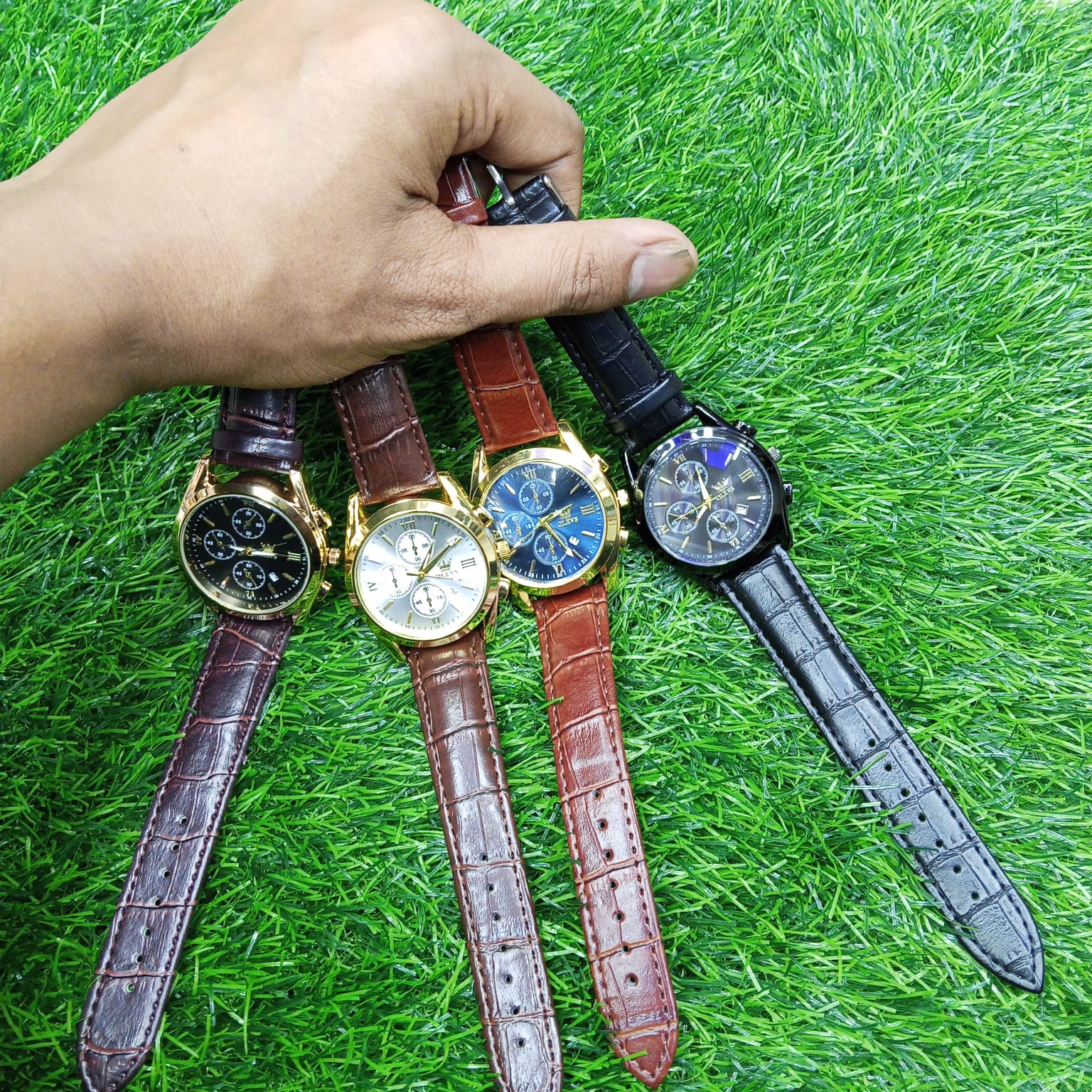 OLEVS 5610 New Luxury Fashion Glass Quartz Analog Men Watch-Water Resistant - Image 4