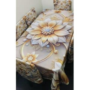 China Premium 3D Print Table Cloth Set
