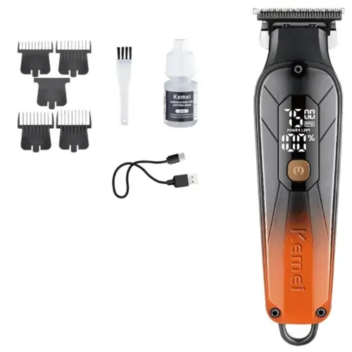 Kemei Km-1741 1200mAh Excellent Lithium Battery Hair Shaver Splicing Color Design Brand Hair Clipper Shop Online Brand Trimmers - Image 3